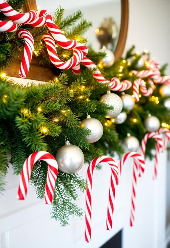 festive red and white