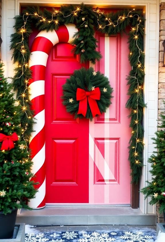 festive red and white