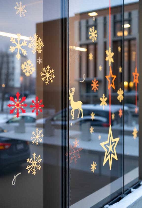 festive seasonal decor stickers