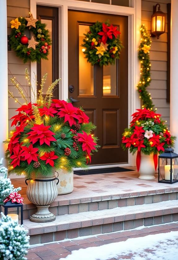 festive seasonal plant containers