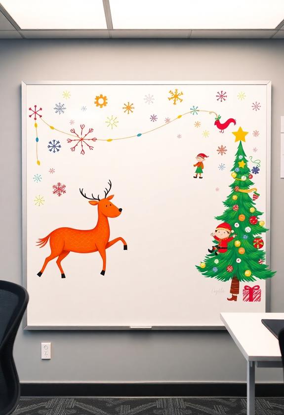 festive whiteboard art creations