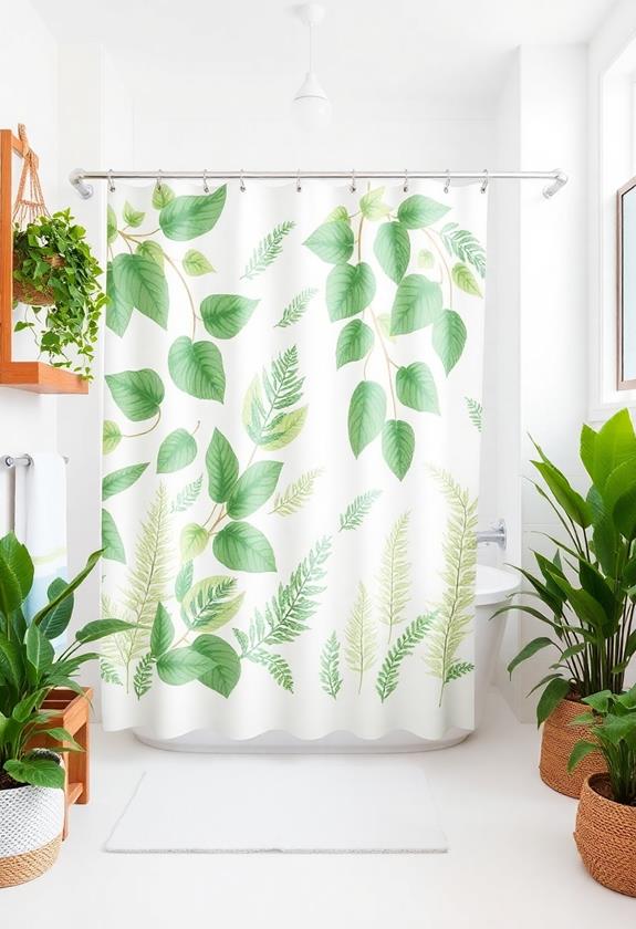 floral patterned shower curtains