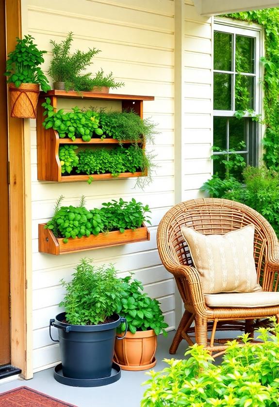 fresh culinary herb garden