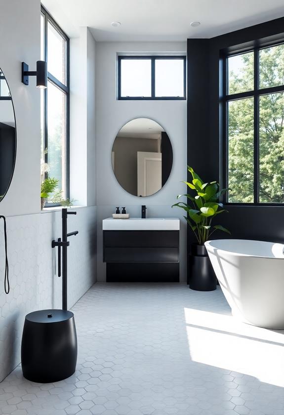 geometric white tile design