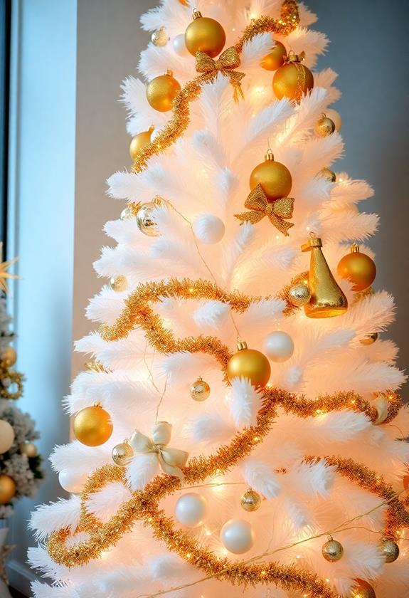 glistening golden accents