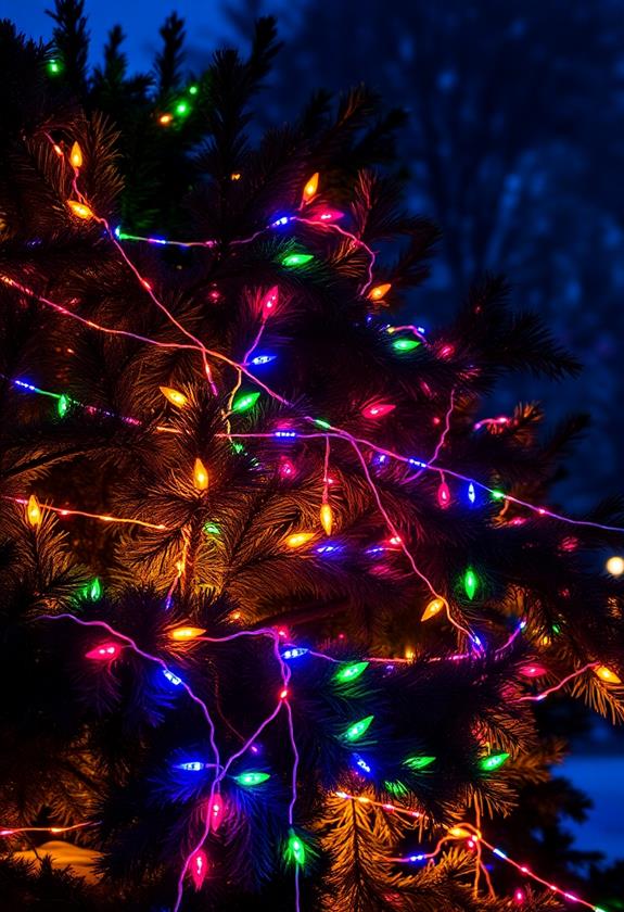 glittering holiday tree decor