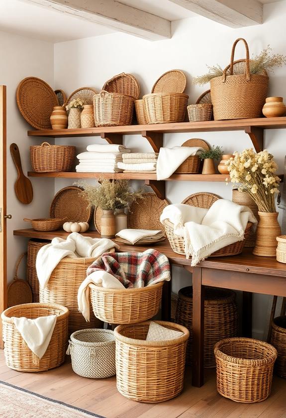 handcrafted artisanal woven baskets
