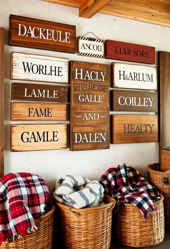 handcrafted decorative wooden signs
