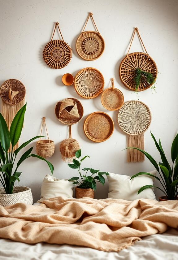 handcrafted natural fiber baskets