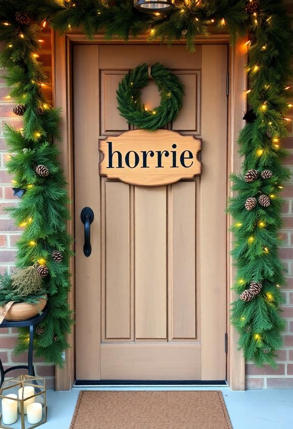 handcrafted rustic timber sign