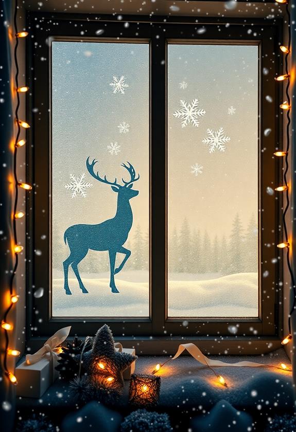 holiday decorated window designs