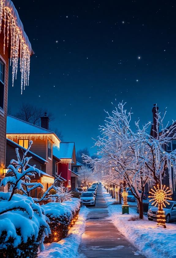 holiday icicle light displays