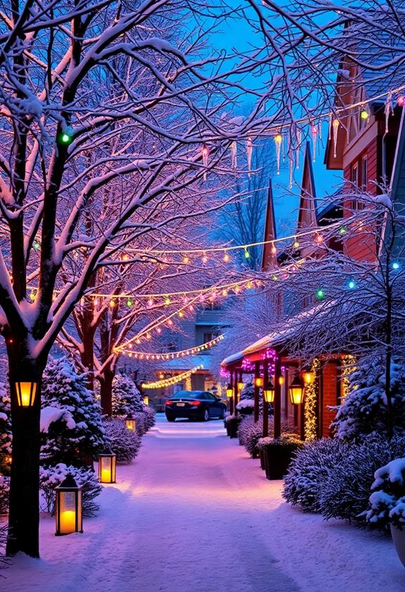 holiday illuminations in gardens