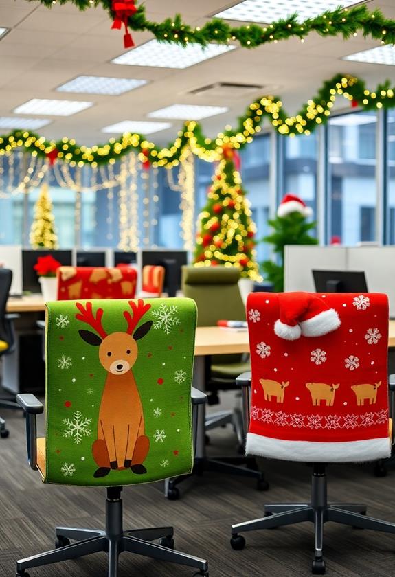 holiday themed seat decorations