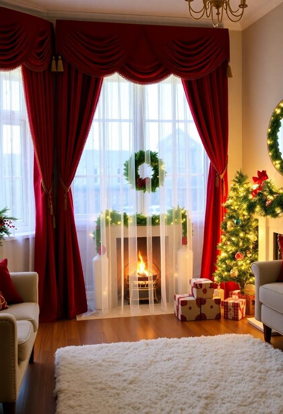 holiday themed window treatments