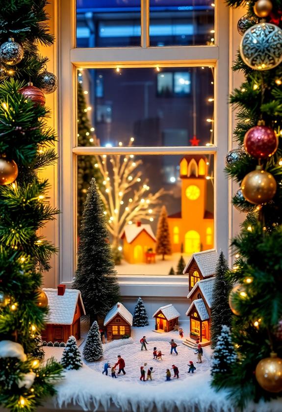 holiday village display arrangement