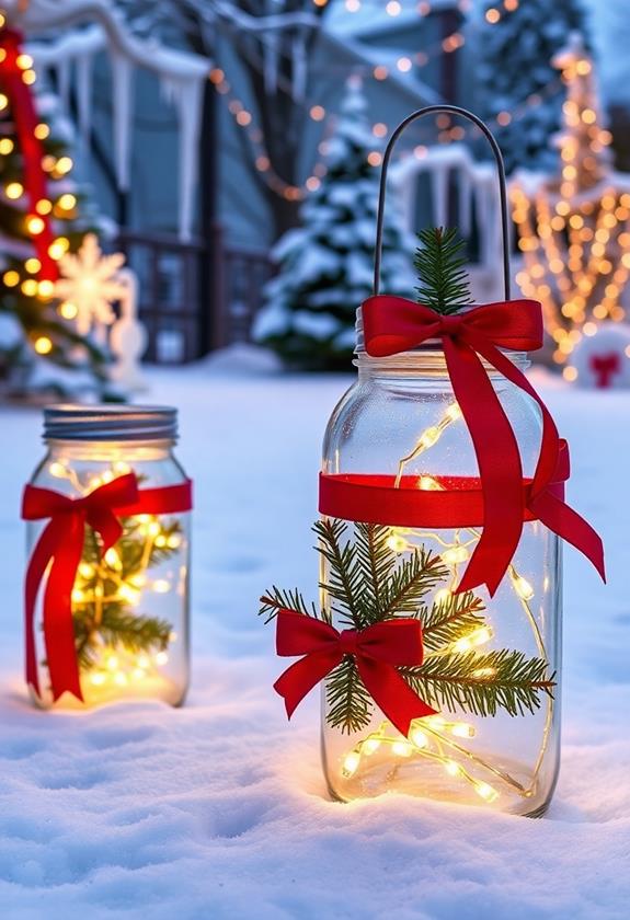 homemade festive lantern decorations