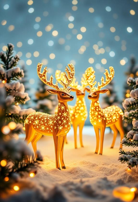 illuminated christmas reindeer decorations