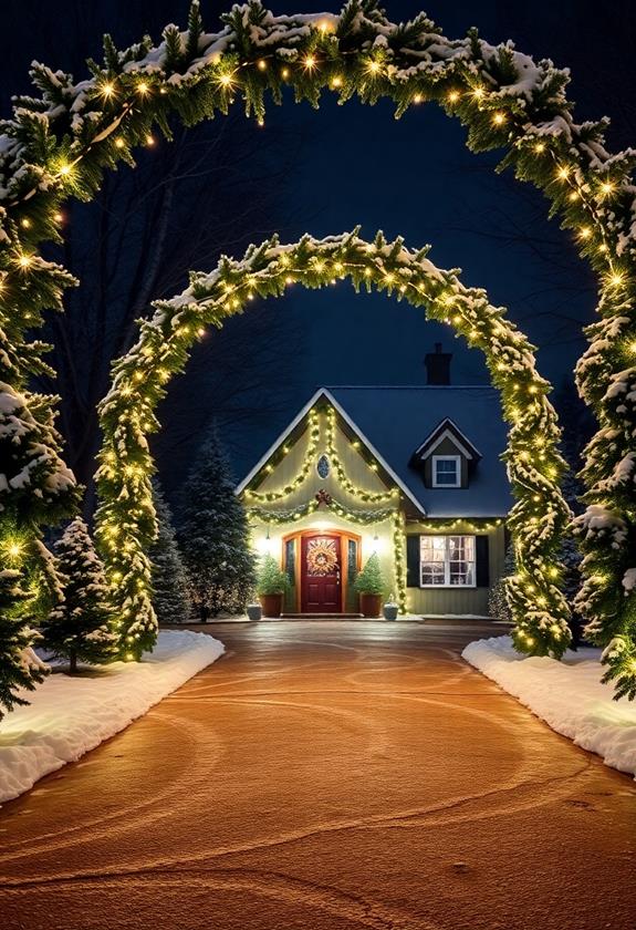 illuminated entrance pathways