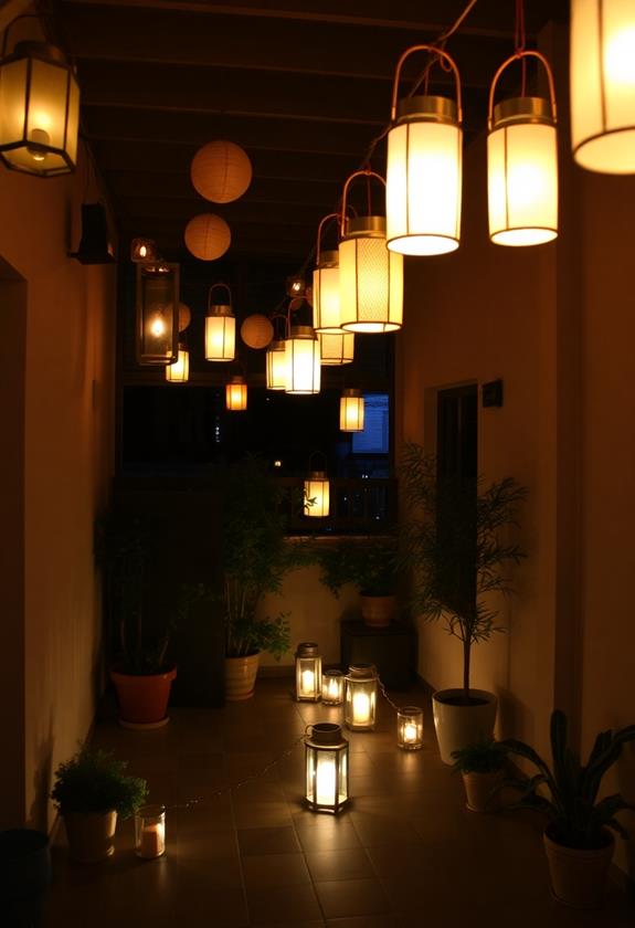 illuminated nighttime gathering