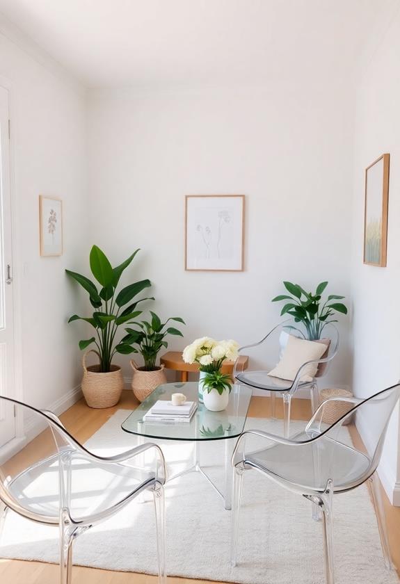 incorporate clear furniture design