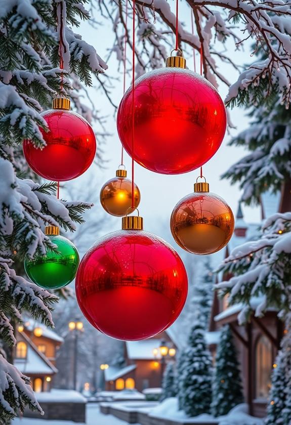 large festive holiday decorations