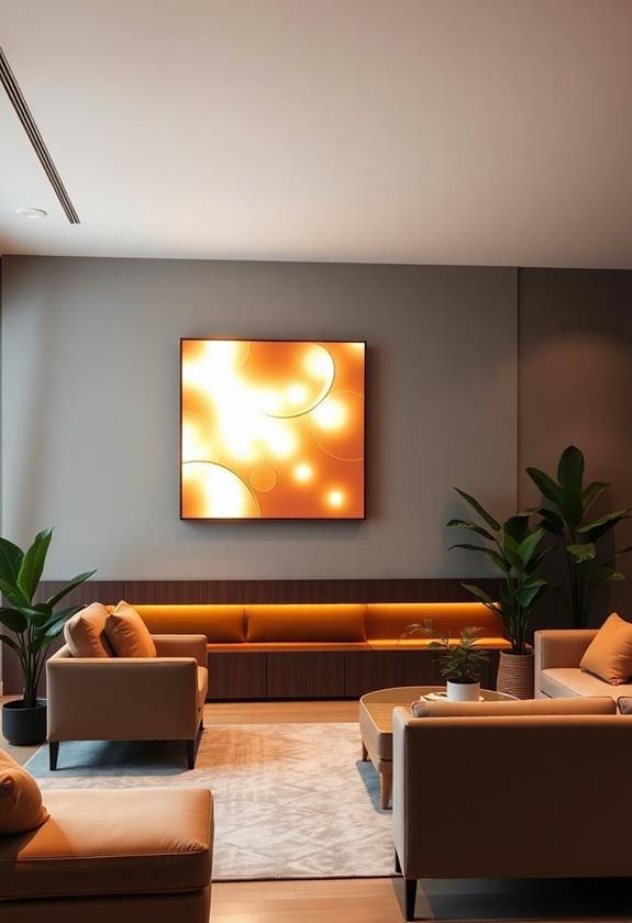 lit decorative wall artwork