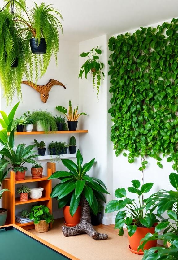 lush vegetation and flora