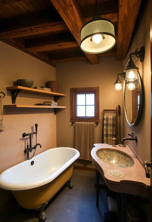 metal plumbing components installed