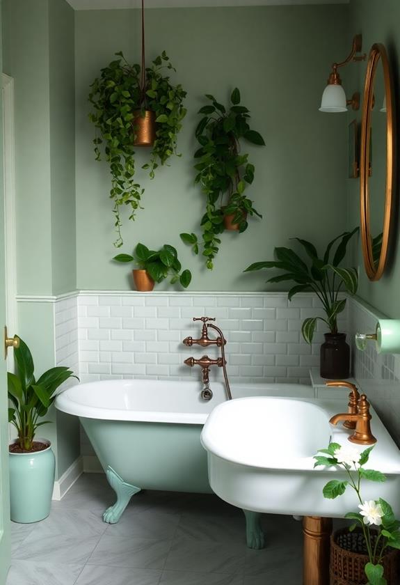minty green decor elements