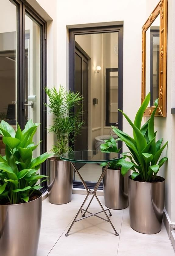 mirrored architectural elements