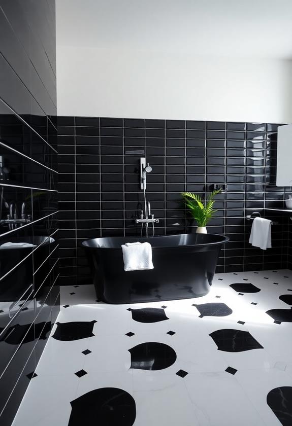 monochrome tile patterns