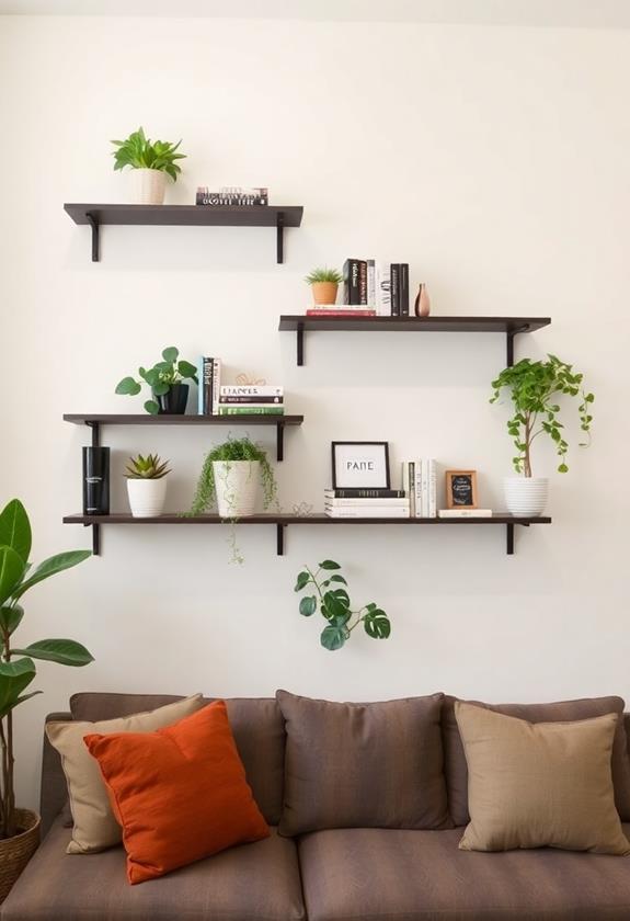 mounting shelves on walls