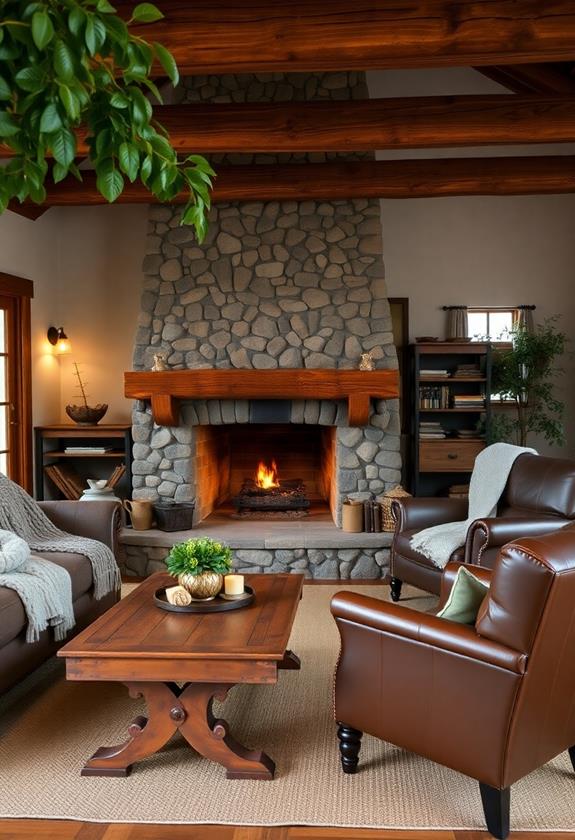 natural timber accents decor