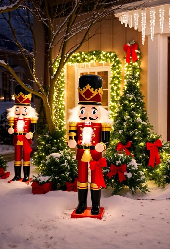 nutcracker themed decorative statues