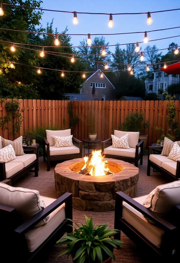 outdoor decorative fire feature