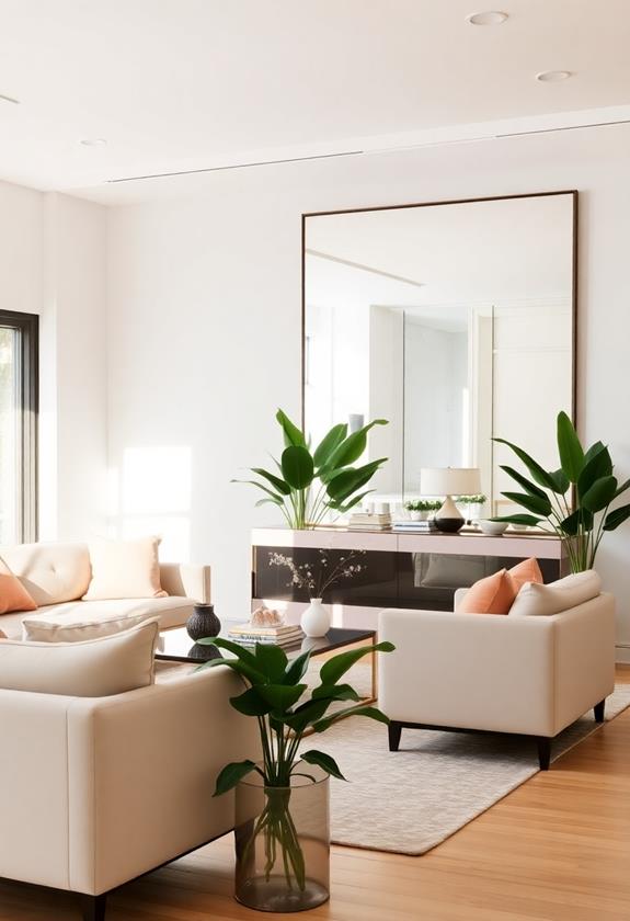 reflective surfaces enhance space