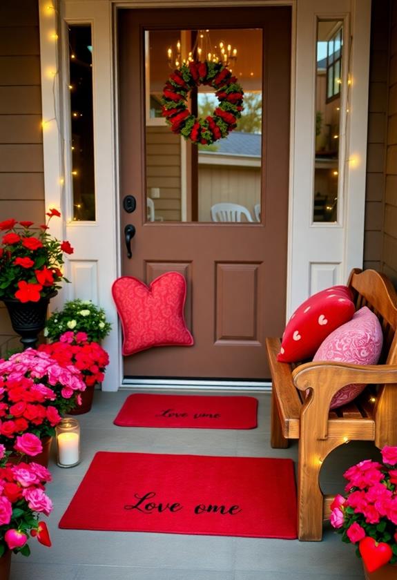 romantic holiday entry mat