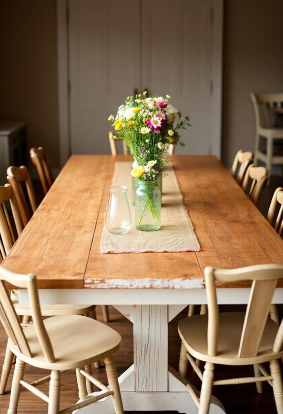 rustic farmhouse dining table