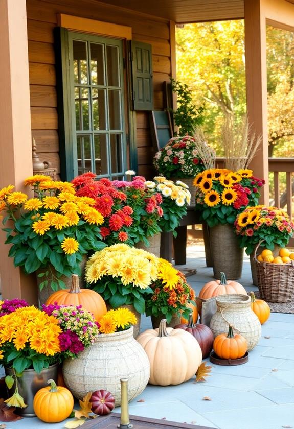 seasonal blooming flower decor