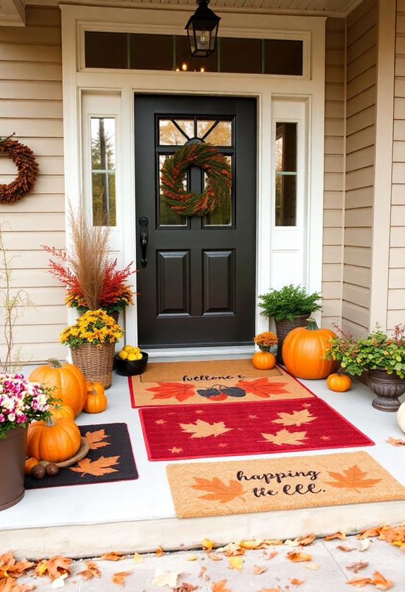 seasonal welcome floor decor