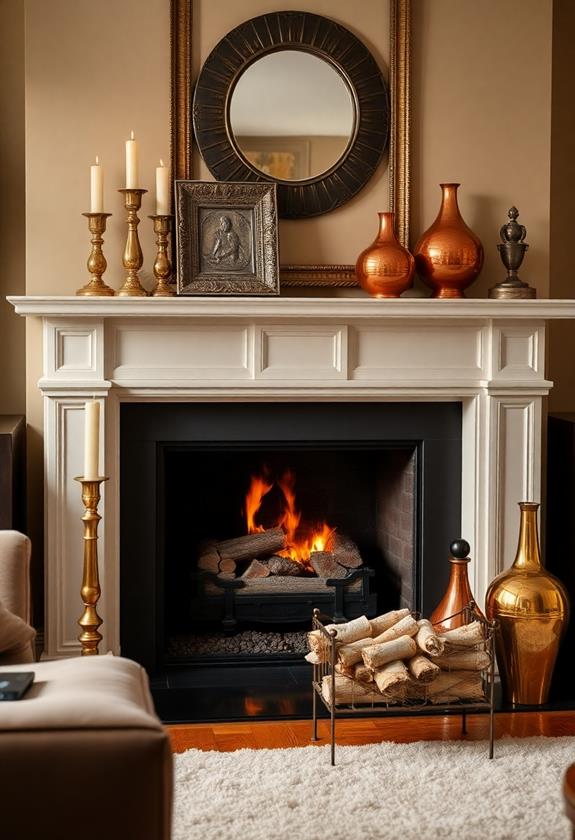 shimmering metallic design elements