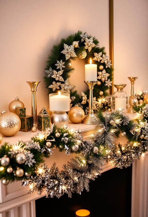 shiny decorative metal features