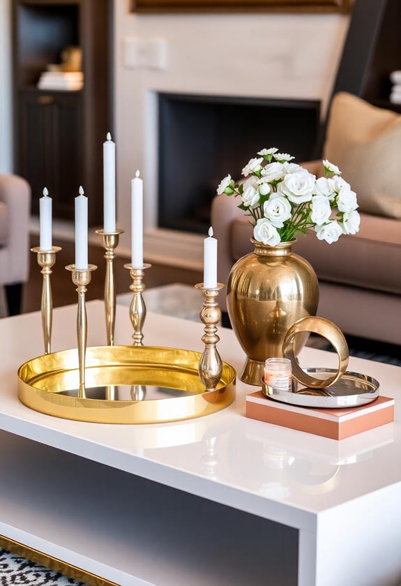 shiny silver accents