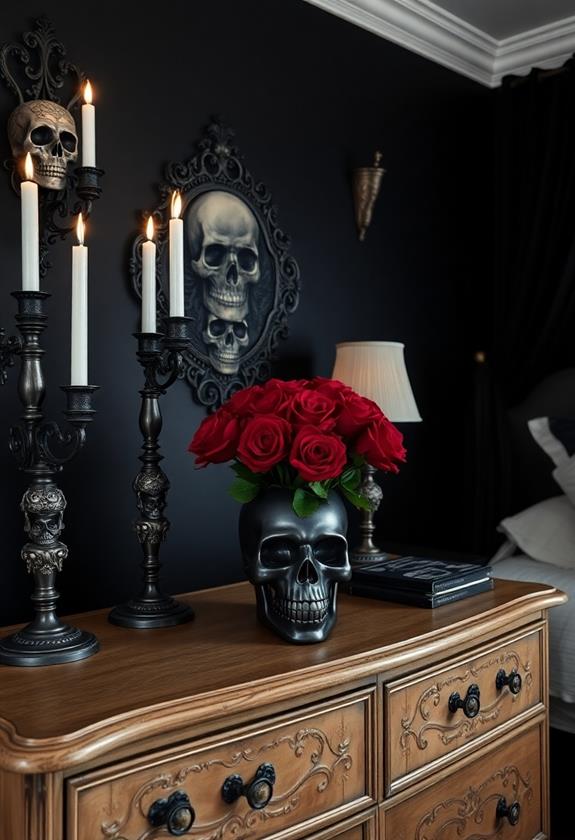 skull themed decorative accessories