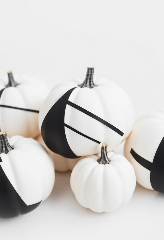 sleek black and white