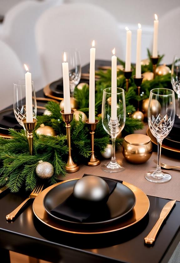 sleek contemporary metallic accents