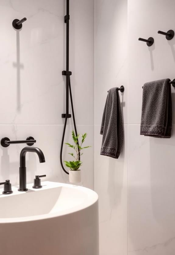 sleek matte black hardware