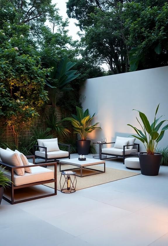 sleek outdoor space ideas