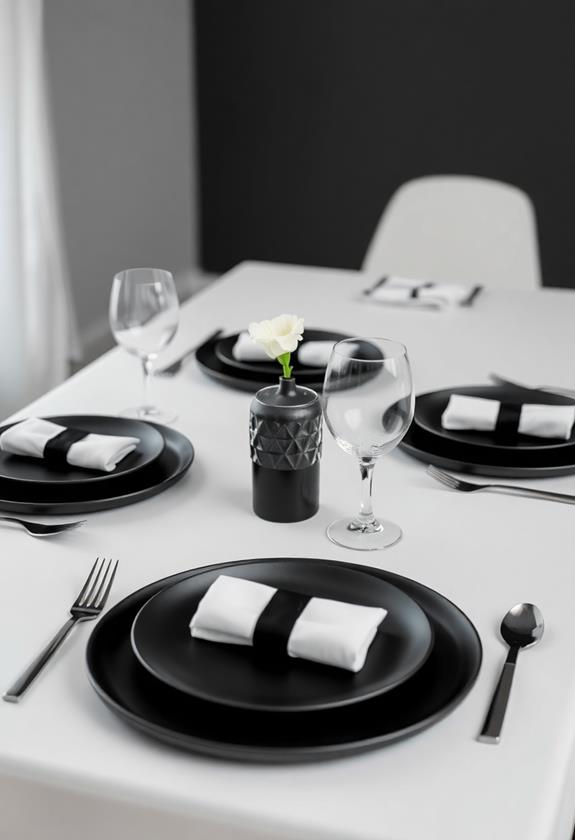 sleek simple black and white designs